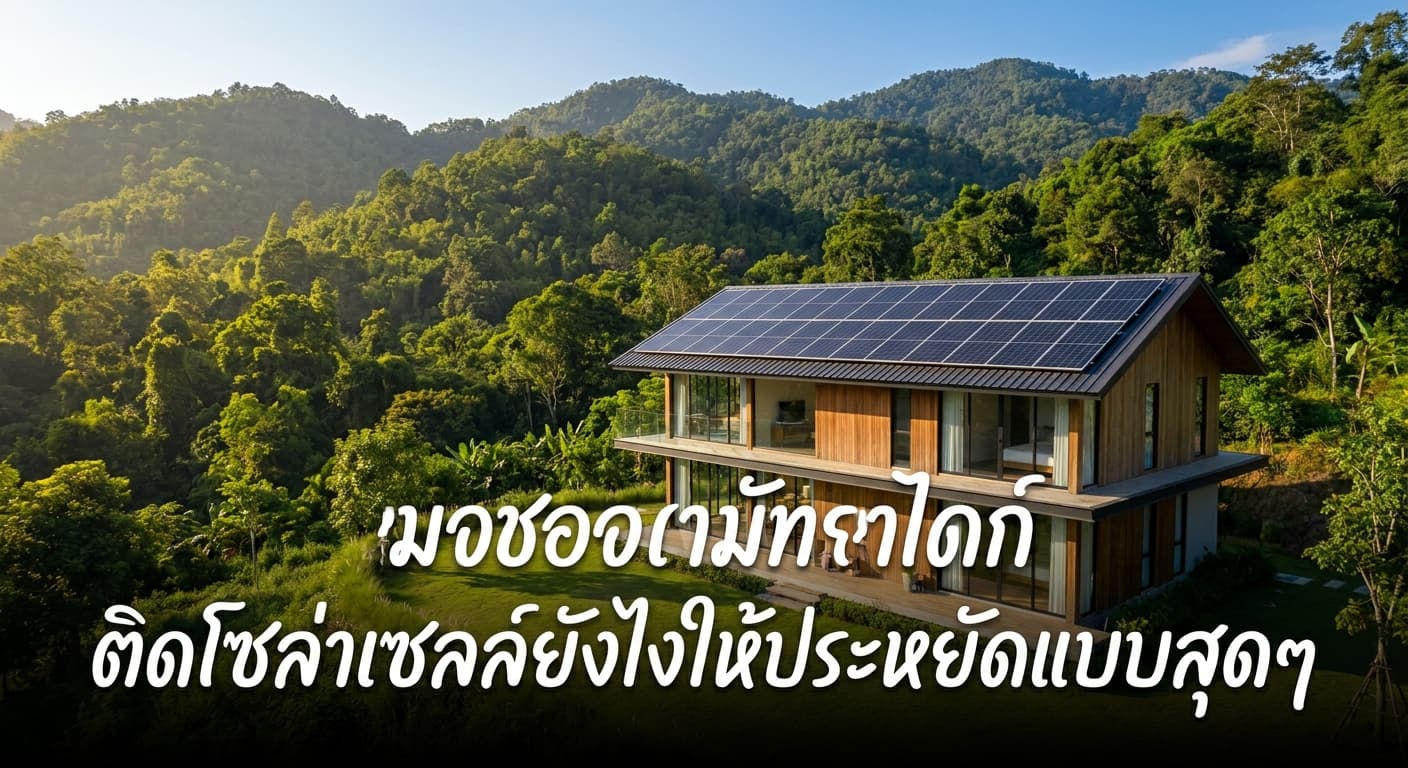 ติดโซล่าเซลล์ยังไงให้ประหยัดแบบสุดๆ เคล็ดลับลดค่าไฟที่ชาวแม่สอดและตากต้องรู้